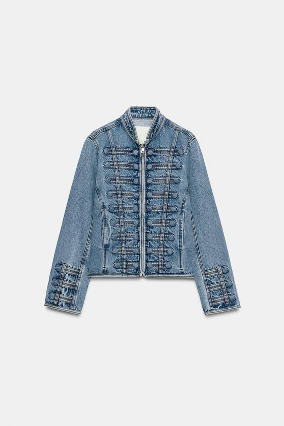 ZW COLLECTION FITTED DENIM JACKET - Blue by Zara - Image 0