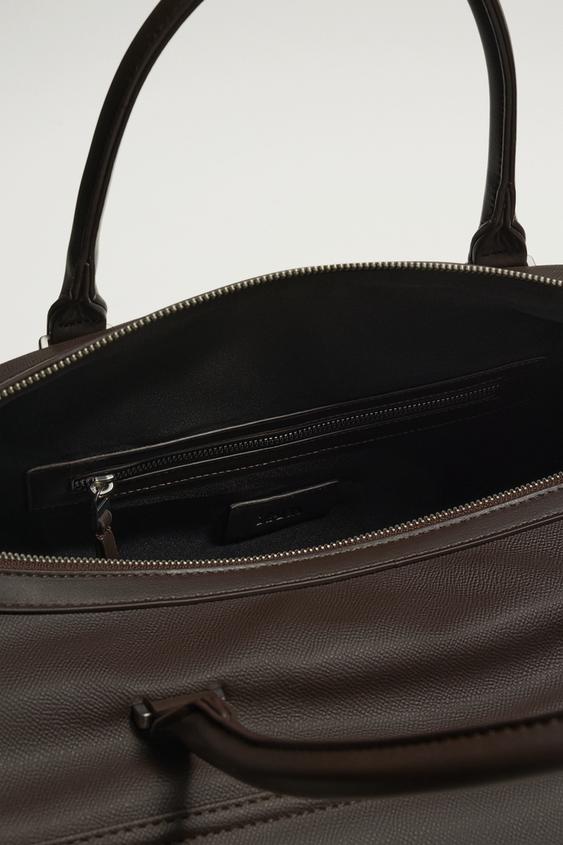 SAC DE VOYAGE TEXTURÉ - Marron de Zara - Image 5