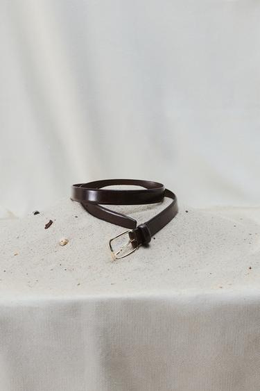 חגורת עור אהרון לוין X זארה - חום של Zara