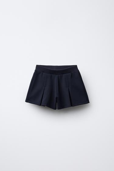 تنورة برمودا بثنيات - بحري الخاص بـ Zara