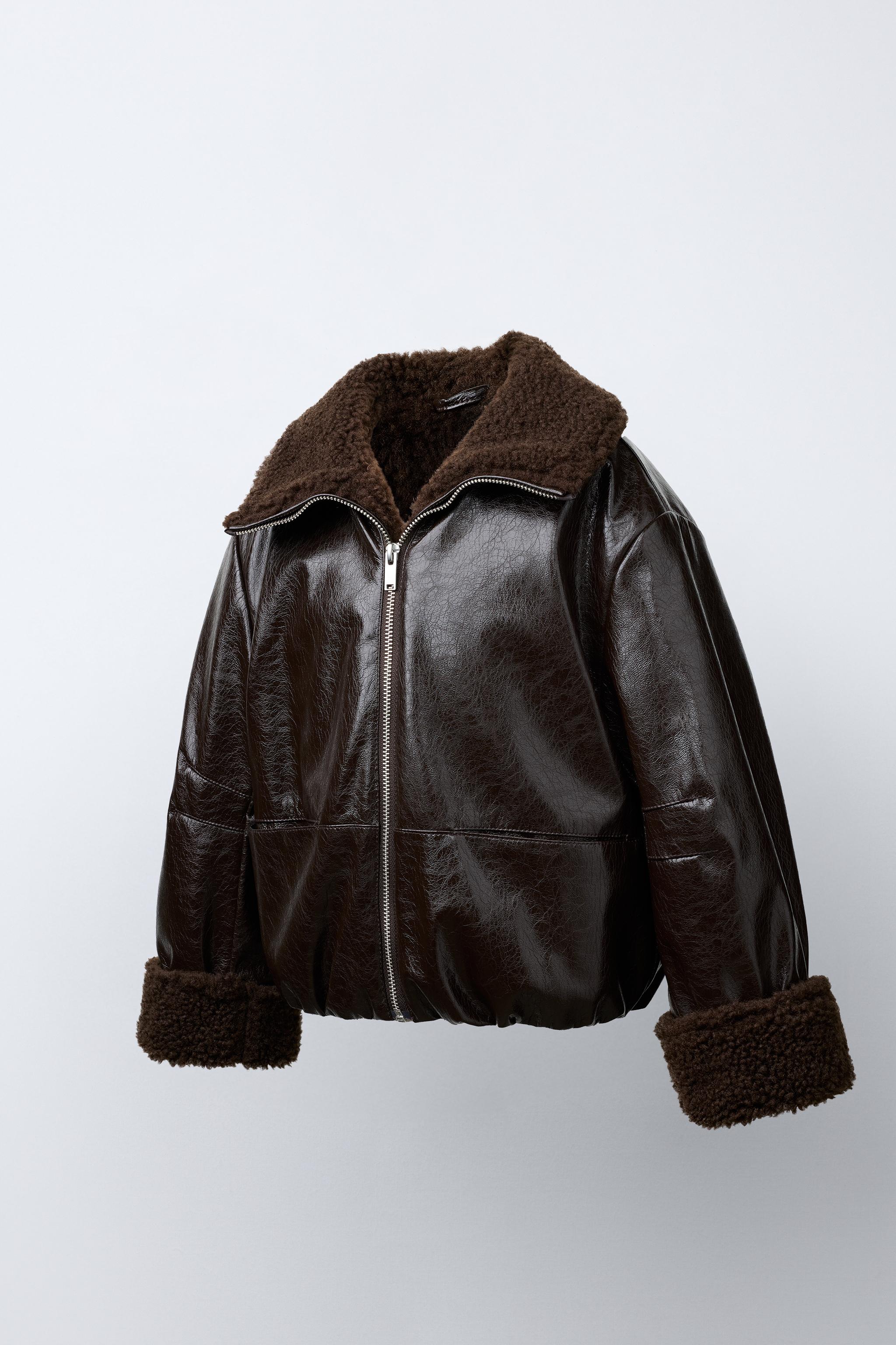 FAUX LEATHER DOUBLE-FACED JACKET