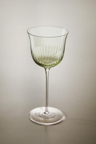 VERRE À PIED EN VERRE TRANSPARENT - Verdâtre de Zara - Image 4