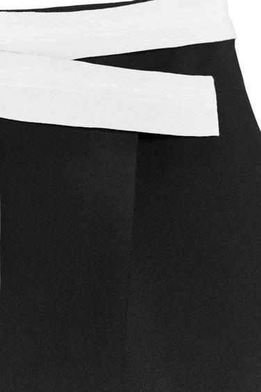 CONTRAST WAIST WRAP SKORT - Black by Zara