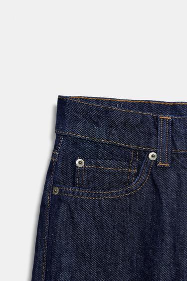 Zara ZW COLLECTION HI-RISE STRAIGHT LEG JEANS - Blue