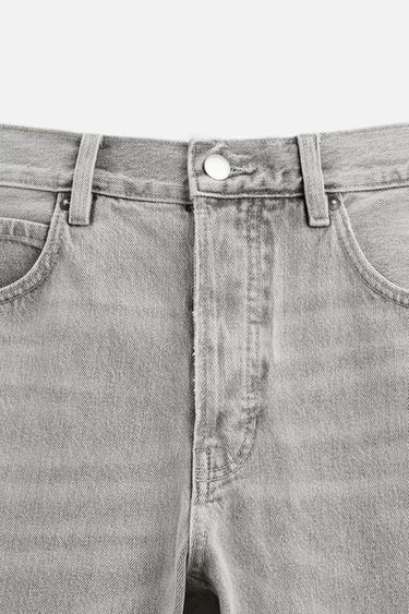 REGULAR STRAIGHT-LEG JEANS - Grey by Zara