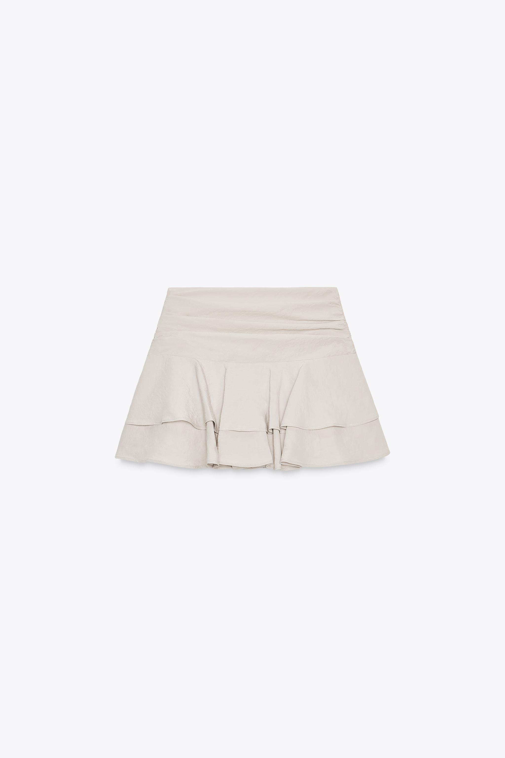 PING - えりまき RUFFLE SKORT - Ecru / Black | ZARA United States