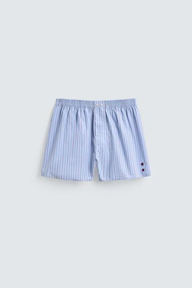 Zara CHAMPION ® X ZARA POPLIN BOXER BRIEFS - Sky blue