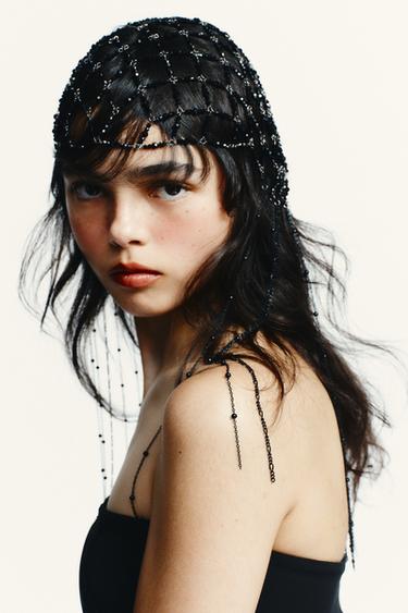 SPARKLY VEIL HEADPIECE - Black by Zara - Image 2