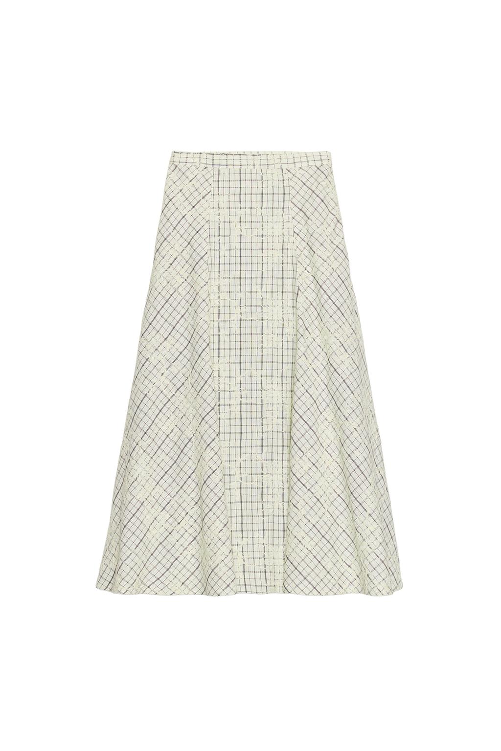 EMBROIDERED PLAID SKIRT WITH BOWS - image 3