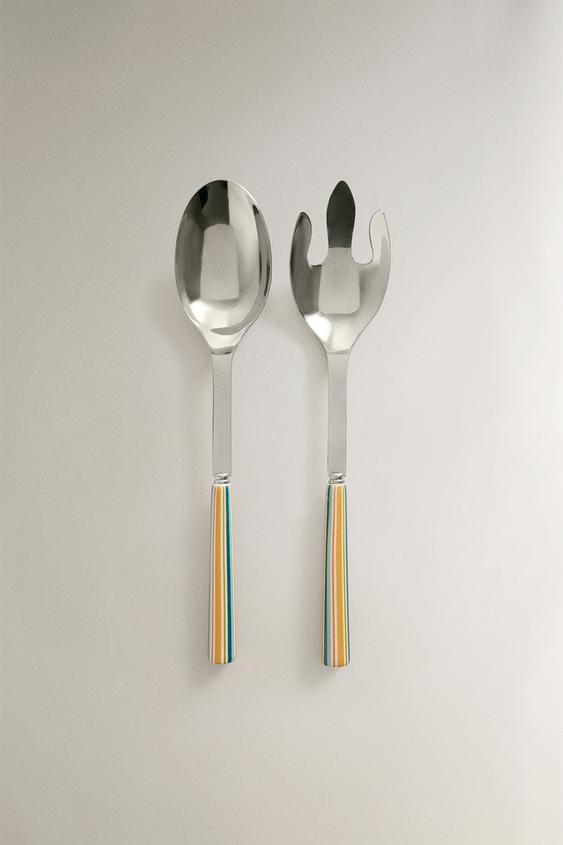 SALAD CUTLERY SET WITH CERAMIC HANDLE (SET OF 2) - صلب الخاص بـ Zara - صورة 0