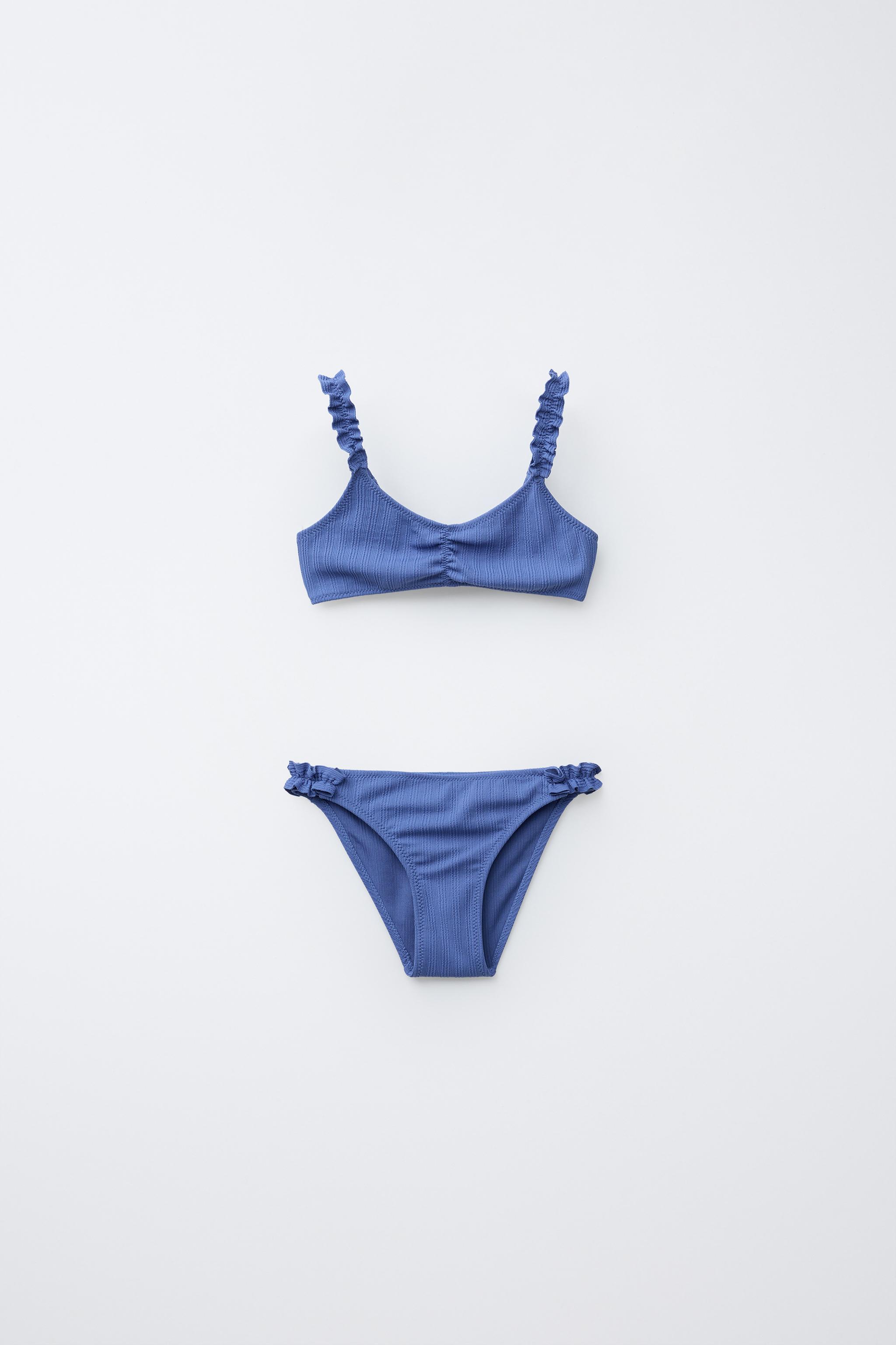 ZARA コントラストリボン フリルビキニトップス 2910/047 ZARA コントラストリボン フリルビキニトップス 2910/047 (ZARA