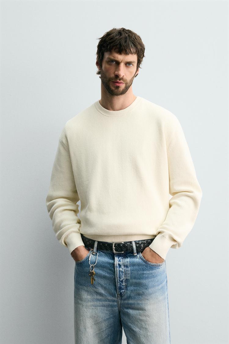 ZARA PURL KNIT SWEATER