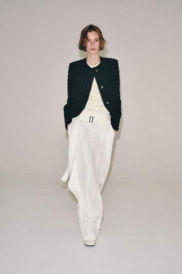 ZW COLLECTION JACKET WITH EMBOSSED BUTTONS - Black by Zara