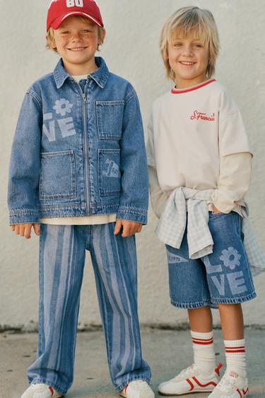 VESTE EN JEAN IMPRIMÉE - Bleu moyen de Zara - Image 5
