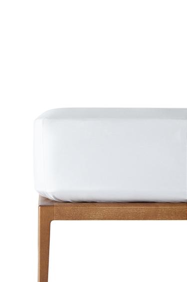 PERCALE FITTED SHEET | 30 CM HIGH (300 THREAD COUNT) - White by Zara