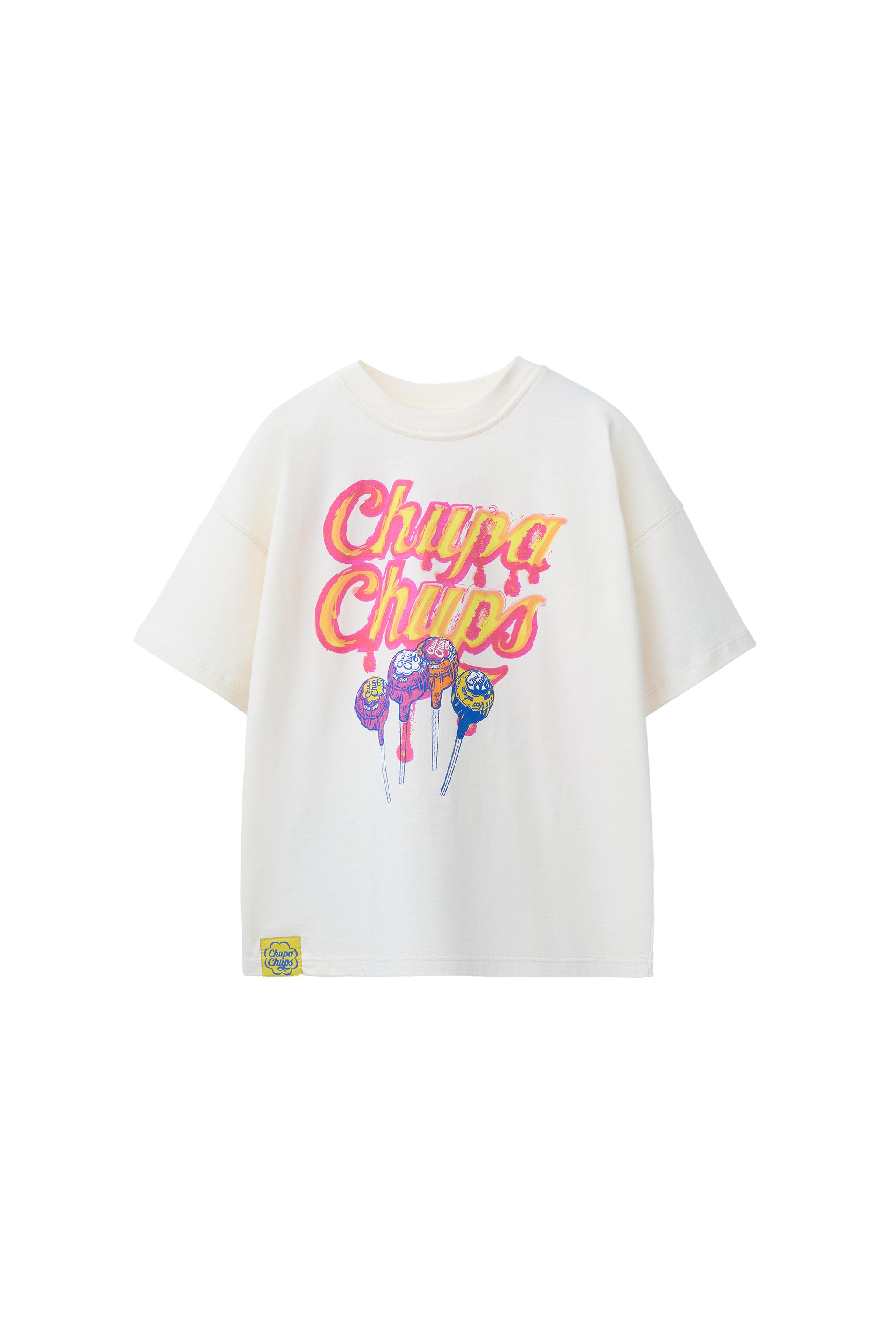 トップス chah chah chahchah CHUPA CHUPS ® PRINTED T-SHIRT - Ecru | ZARA Canada