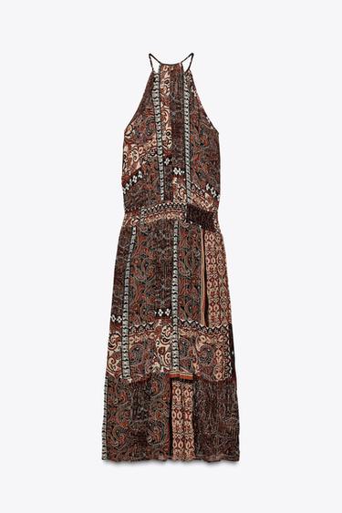 METALLIC THREAD PRINTED DRESS - Multicoloured by Zara - Image 9