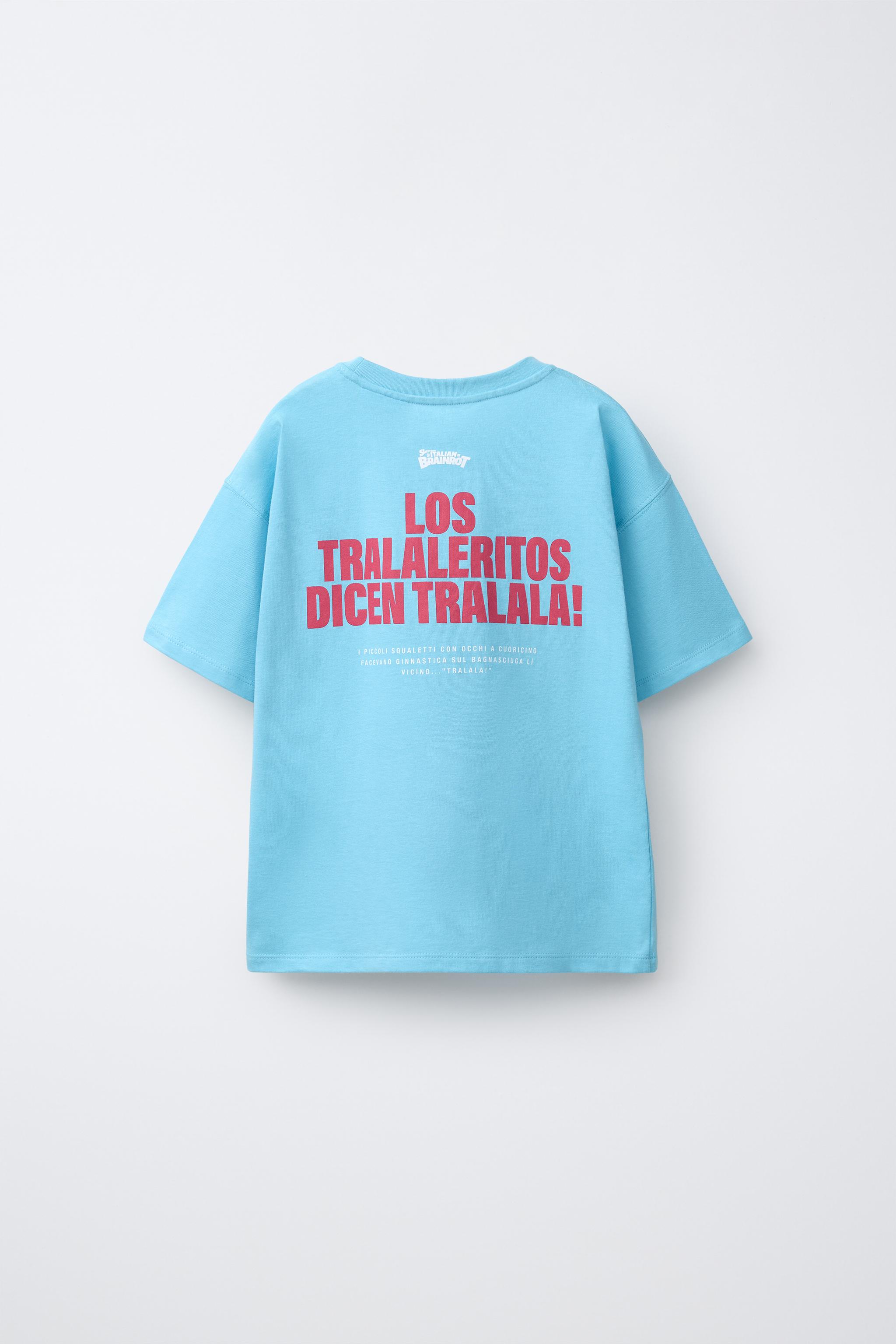 SKIFIDOL ITALIAN BRAINROT™ PRINTED T-SHIRT — Blue