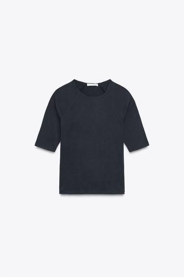 SOFT-TOUCH T-SHIRT - Charcoal grey de Zara - Image 4