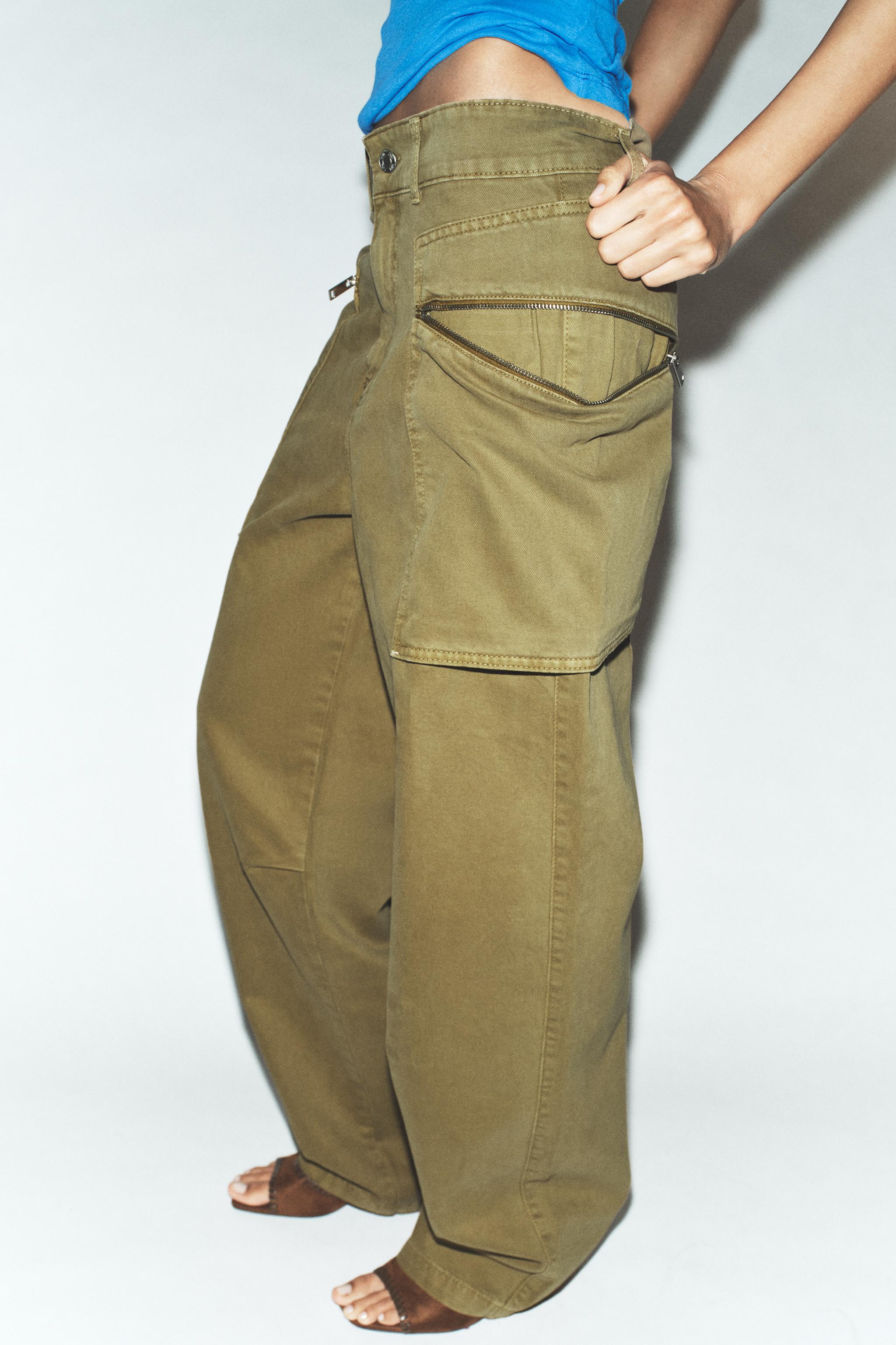 Z1975 MID-RISE CARGO JEANS WITH ZIPPERS