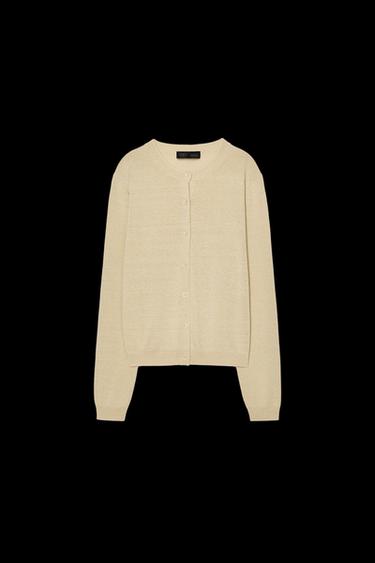 LINEN CARDIGAN - Ice de Zara - Imagen 0