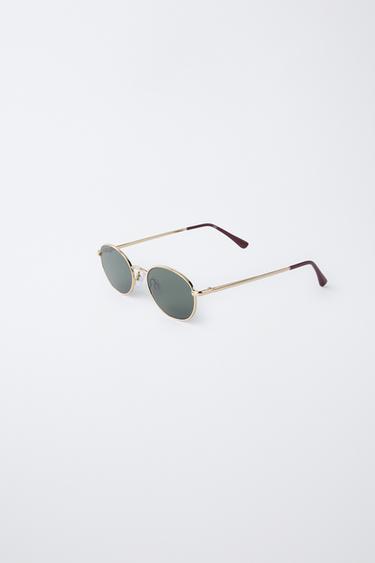 METAL FRAME SUNGLASSES - Golden by Zara - Image 1