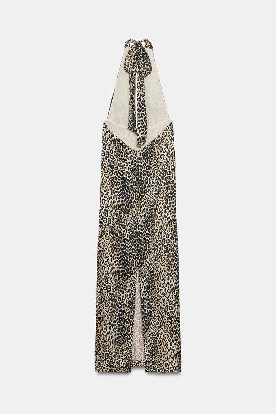 animal print maxi dress zara LONG SLEEVE RUCHED T-SHIRT
