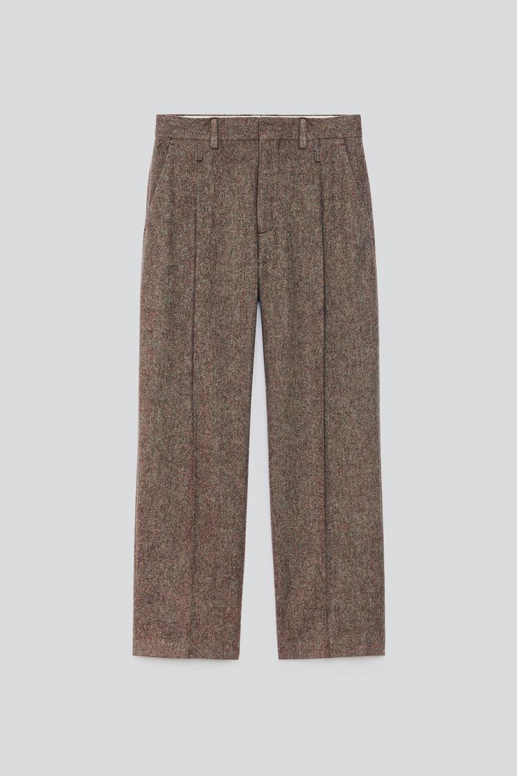 100% WOOL SUIT TROUSERS
