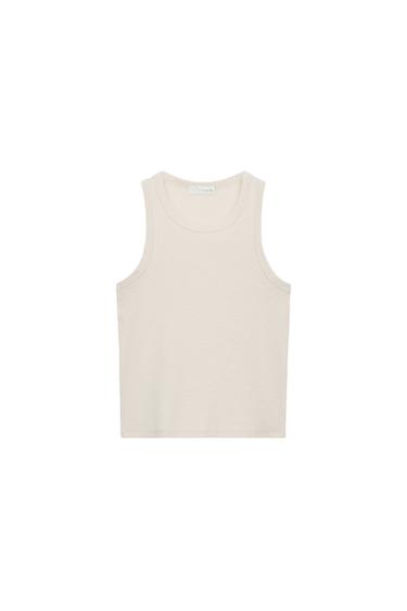 ΑΜΑΝΙΚΟ ΤΟΠ ΡΙΠ - Χρώμα της άμμου του Zara