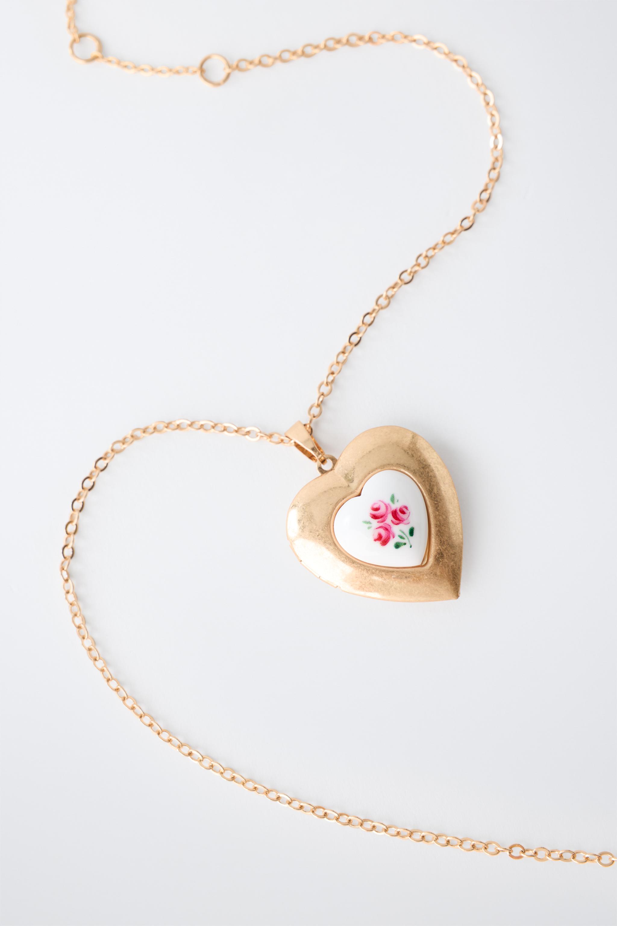 Детские аксессуары Zara HEART PENDANT NECKLACE — фото 3