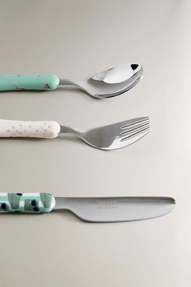 CHILDREN'S CROCODILE CUTLERY SET (SET OF 3) - Multicoloured by Zara - Image 1