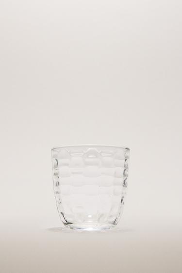 Zara 浮雕方杯 - 透明