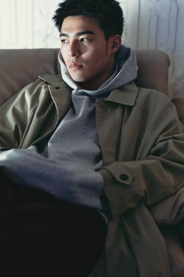 BASIC HOODIE - Grey marl by Zara