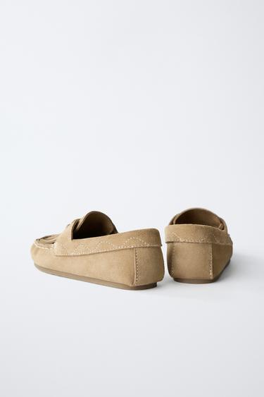 LEATHER LOAFERS - Sand Brown by Zara - Image 5