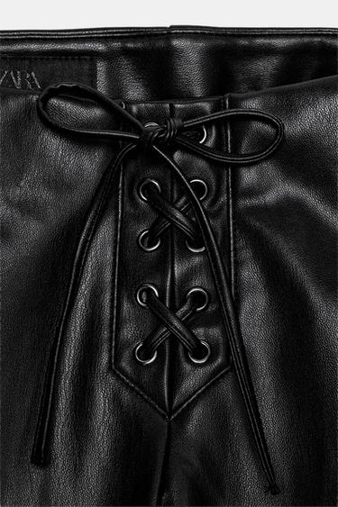 PANTALON FLARE AVEC NŒUD - Noir de Zara - Image 4