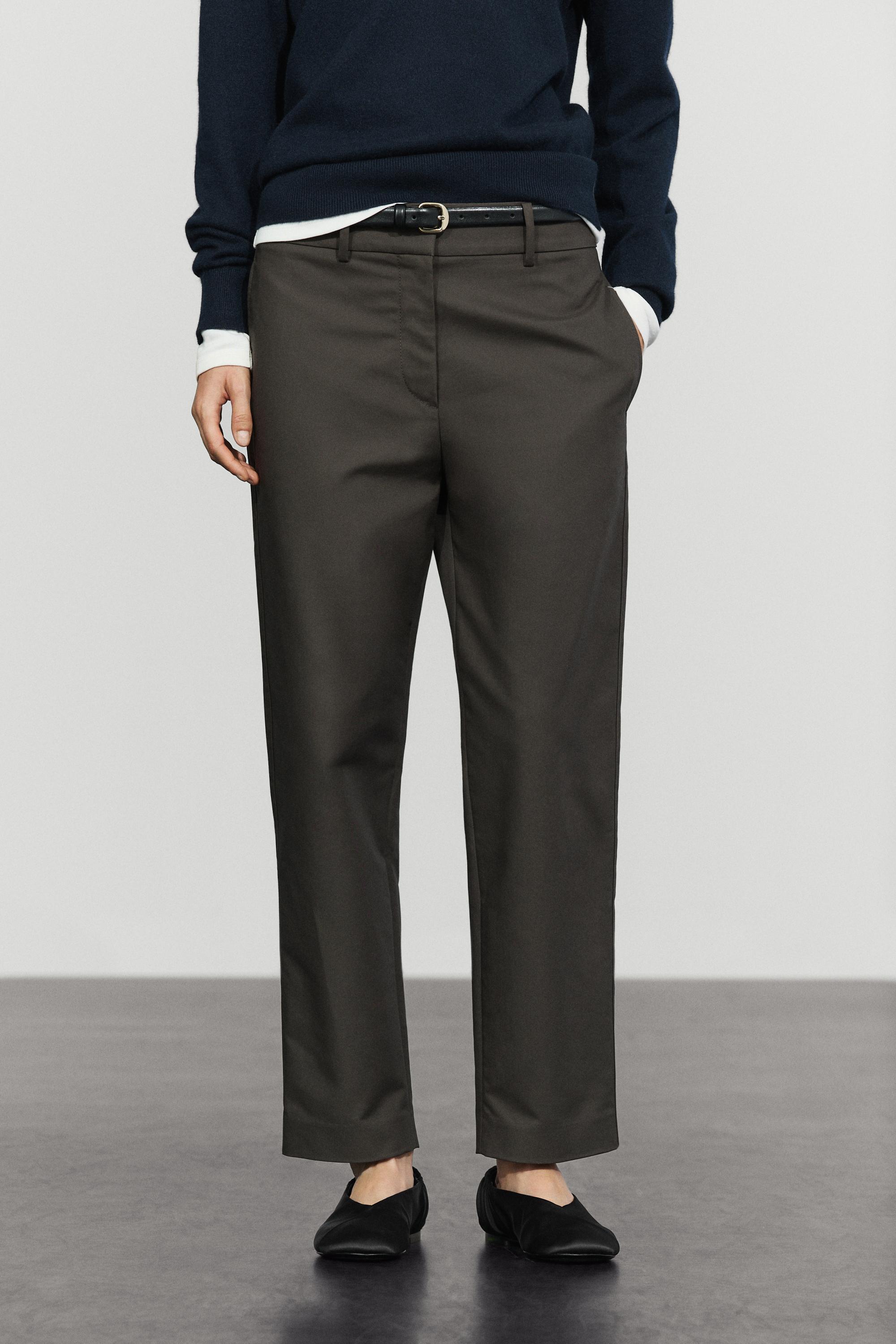 Pantalon carrot fit 100 % coton