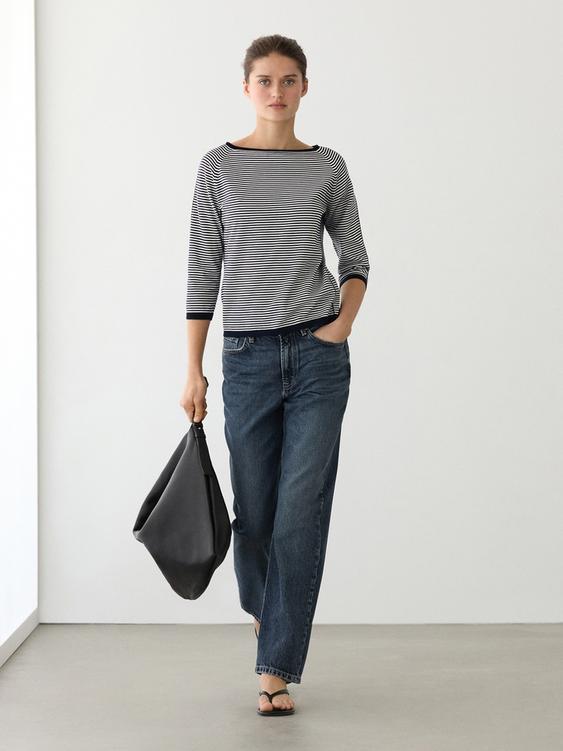 100% cotton striped knit sweater from Zara - $90