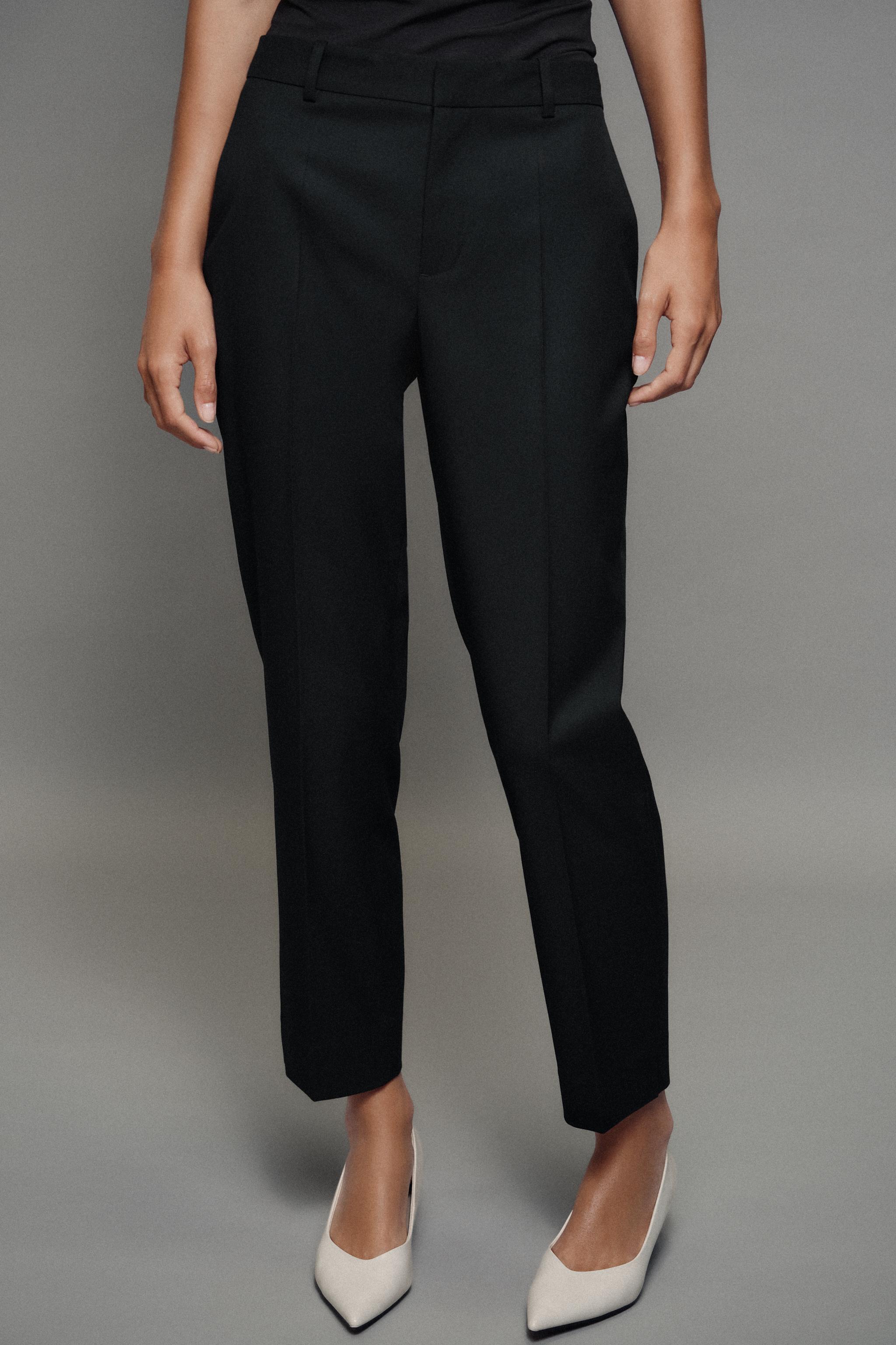 LOW-RISE ANKLE-LENGTH PANTS