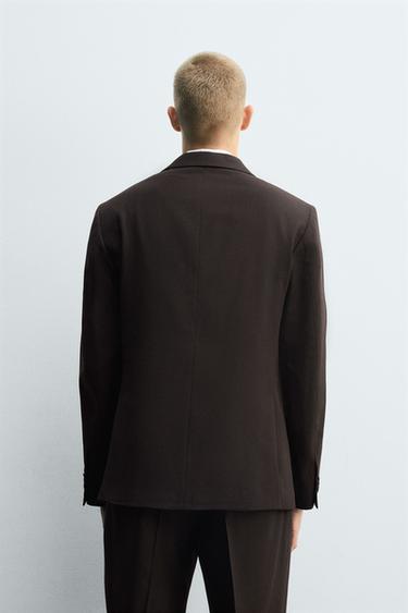 WOOL SUIT BLAZER - Brown de Zara - Image 2