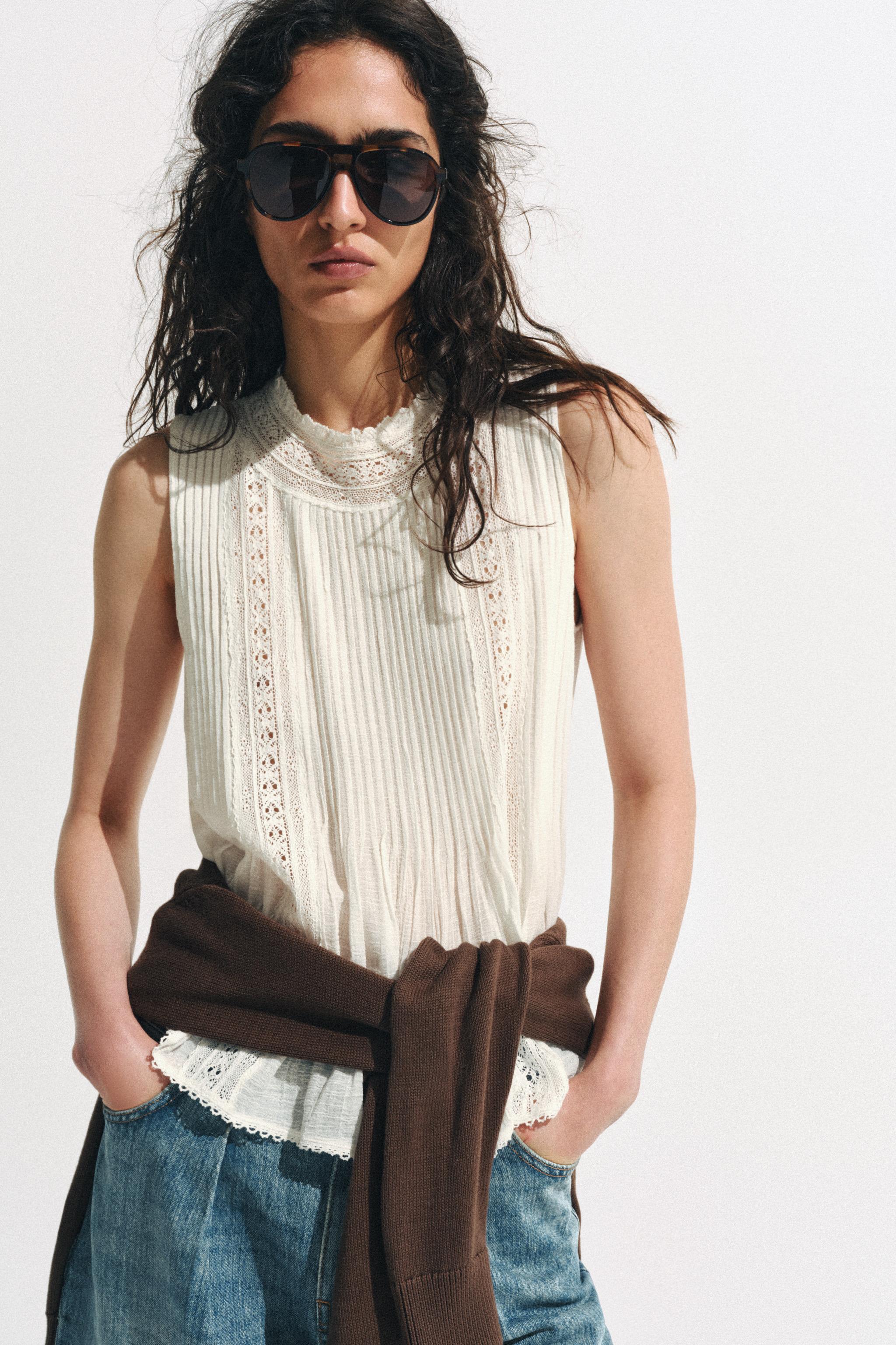 Женские рубашки Zara ZW COLLECTION ROMANTIC SHIRT — фото 4