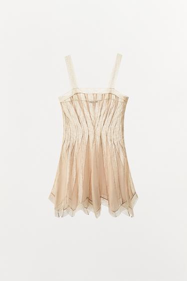 ROBE DENTELLE VOLANTS - Rose de Zara - Image 3