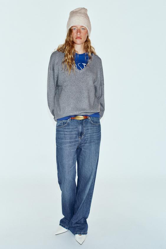 Zara BASIC KNIT CUFF BEANIE - Sand - Image 0