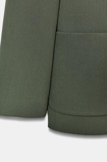 VESTE DROITE À ÉPAULETTES - Kaki de Zara - Image 8