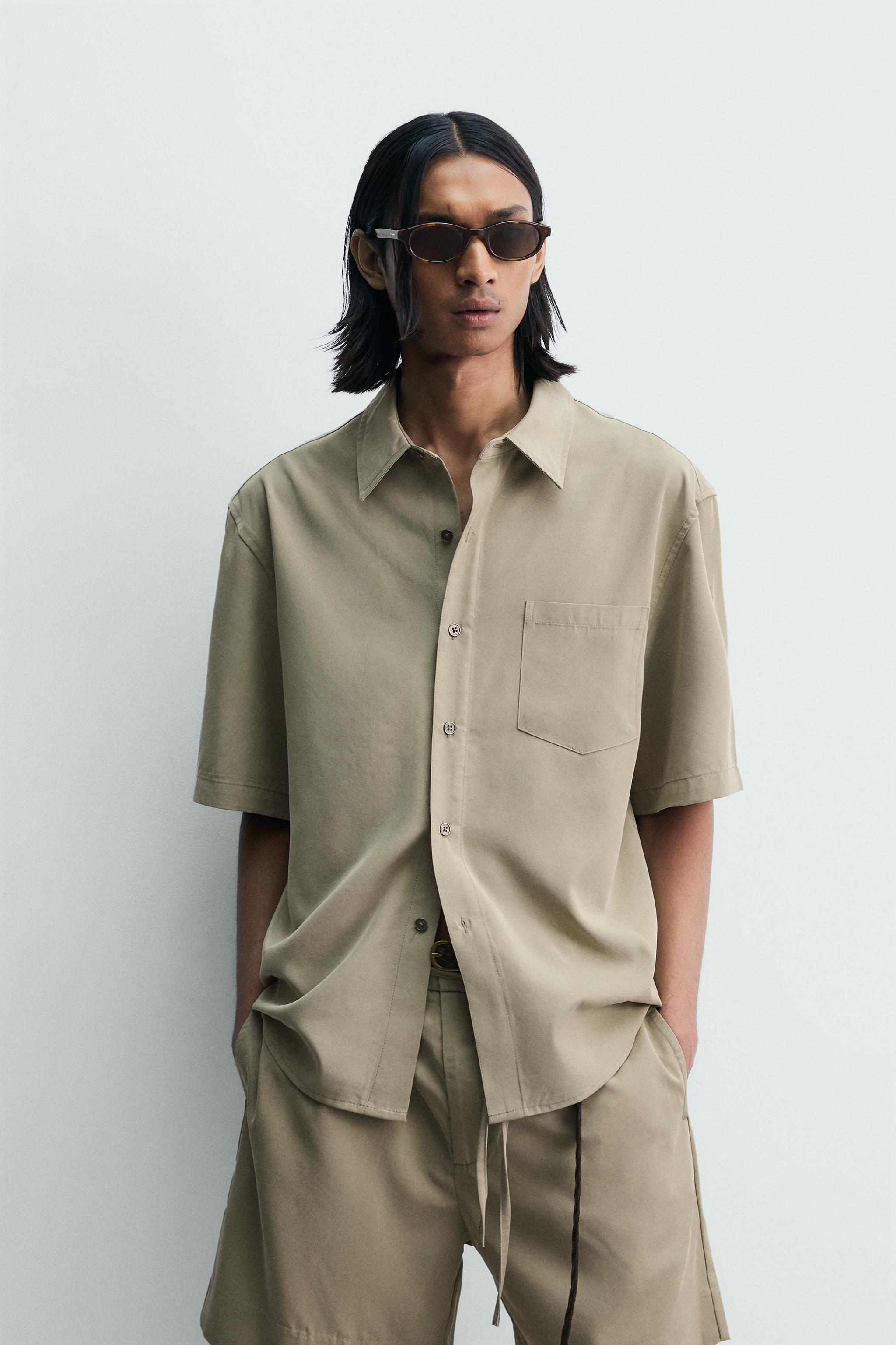 CHEMISE RELAXED FIT EFFET DÉLAVÉ
