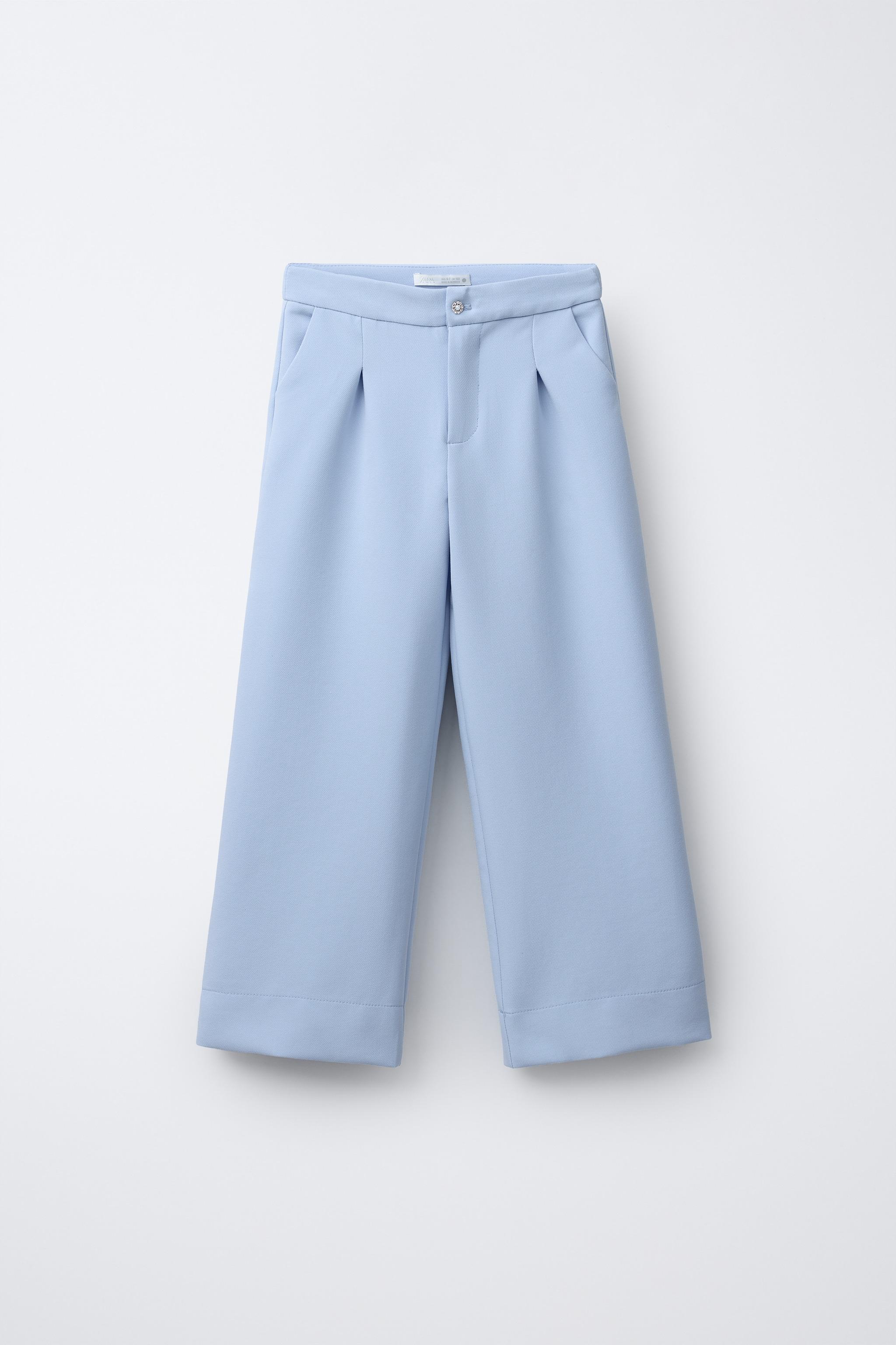 PANTALON TAILLEUR BOUTON BIJOU
