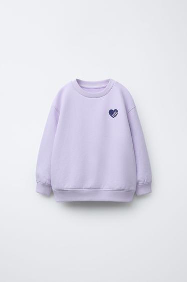 SWEATSHIRT BÁSICA CORAÇÃO - Lavanda da Zara