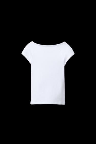 Zara PLAIN T-SHIRT WITH MODAL - White