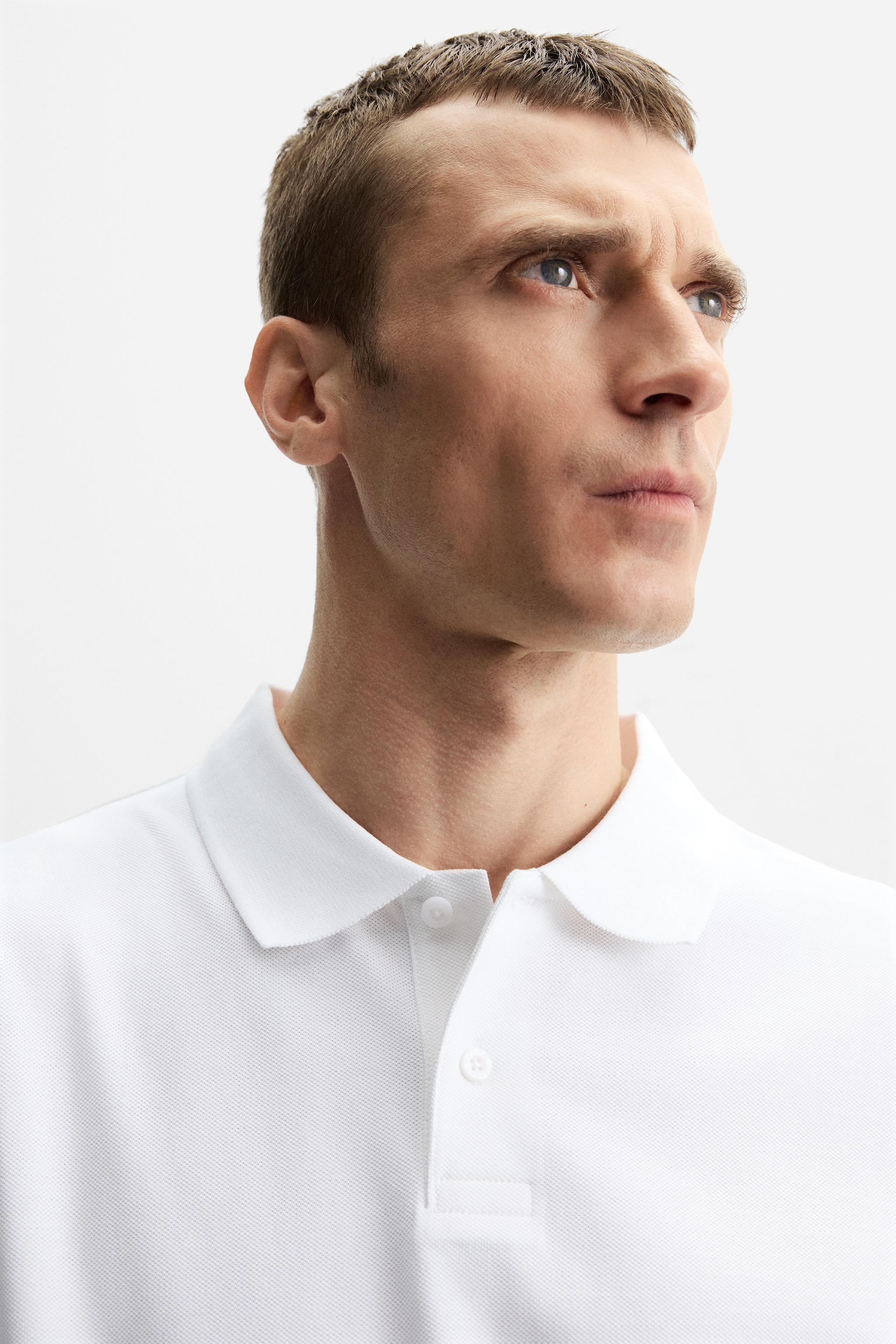 ZARA】ウォッシュ加工 ニットポロシャツ (ZARA/ポロシャツ