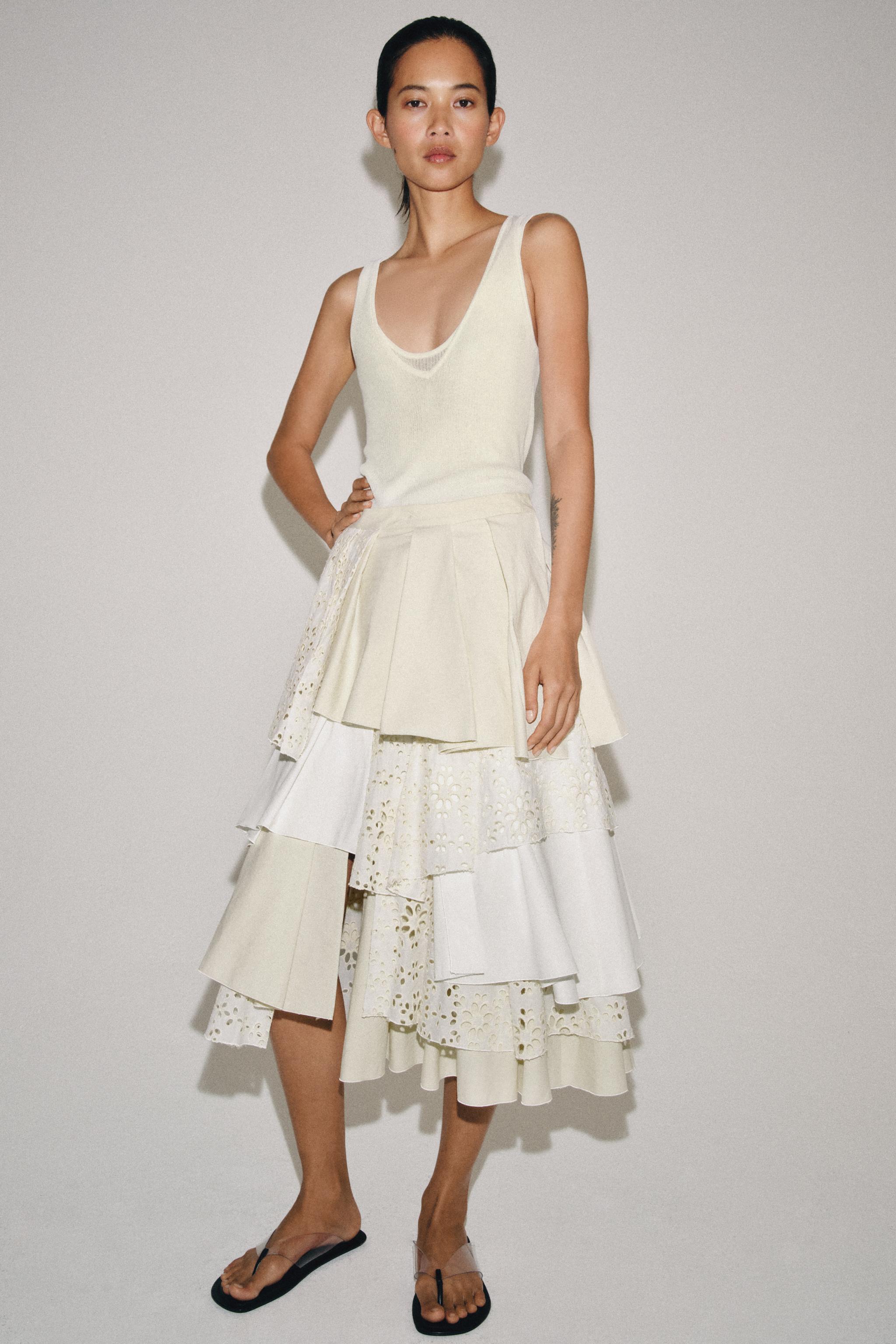 ZW COLLECTION LIMITED EDITION PATCHWORK MIDI SKIRT