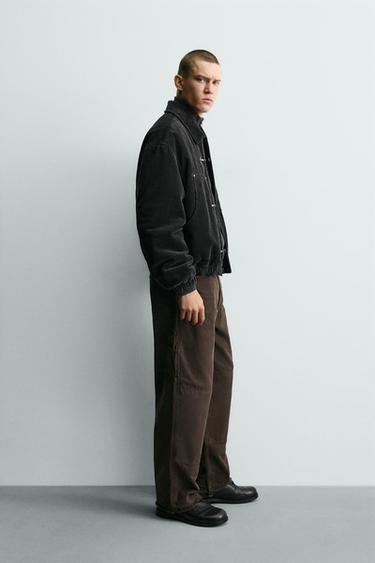 CORDUROY JACKET WITH FIREMAN CLASPS - Black by Zara - Image 3